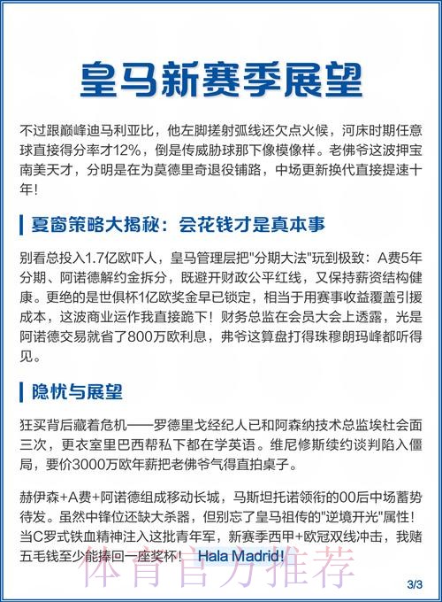 夏窗花费1.6亿欧 皇马4大新援只有A费达到预期 夏窗花费1.6亿欧 皇马4大新援只有A费达到预期